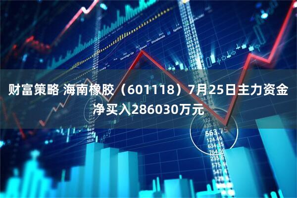 财富策略 海南橡胶(601118)7月25日主力资金净买入286030万元